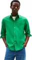 Tommy Hilfiger Herren Hemd Flex Poplin Solid Regular Fit, Grün (Olympic Green), M