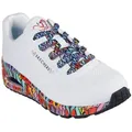 Skechers UNO Sneaker Plateausneaker, Schnürschuh mit Keilabsatz bunt|weiß 38 EU