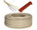 PremiumX 100m Telefonkabel 4x2x0,6mm 8 Adern Telefonleitung + Abisolierer Installationskabel