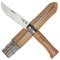 Opinel No 10 Taschenmesser Edelstahl Buchenholzgriff Virobloc 12C27 Sandvik