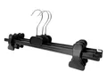 RSR Hangers Kleiderbügel RK 40 Hosenklemmbügel Hosenbügel Kunststoff Schwarz, (20-tlg)