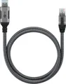 Wentronic Ethernet-Kabel USB-A auf RJ45 3 m verbindet Router Modem oder Netzwerk-Switch CAT 6 FTP UTP 3 m Silber Schwarz (70499)