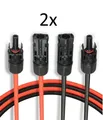 SOLATRONICS Solarkabel 4mm² 3m inkl. beidseitig Solar-Stecker 2 Rot & 2 Schwarz