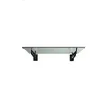 Glaszentrum Hagen S 200x90 cm Glasvordach inkl. Halter Ral7016 Klarglas