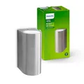 Philips Nightingale Wandleuchte, Beleuchtung Außen für Garten, 2 x 35 W 10 x 8 x 16 cm edelstahl, Rostfreier Stahl