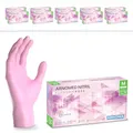 1000 Stück (10x100) ARNOMED Einweghandschuhe Rosa, Einmalhandschuhe M, Nitril Handschuhe Einweg, Nitrilhandschuhe puderfrei, Gummihandschuhe Einweg, Schutzhandschuhe, Handschuhe Nitril in XS, S, M, L