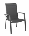 KETTLER Legato Curve Stapelsessel, anthrazit, Alu/Textilene, 0302302-7000, stapelbar