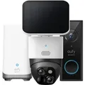 eufyCam Solocam S340 + eufy Video Doorbell E340 + Homebase 3