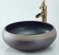 FCH433 Bathroom Ceramic Wash Basin, Countertop Washbasin, Round 420 x 150 mm,...