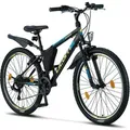 Licorne Bike Guide Premium Mountainbike Shimano,Farbe:Schwarz/Blau/Lime;Zoll:26 - Grün