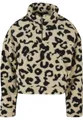 URBAN CLASSICS Sweatjacke Urban Classics Damen Ladies Short AOP Sherpa Troyer (1-tlg)