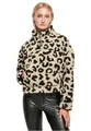 Urban Classics Damen Sweater Ladies Short AOP Sherpa Troyer sandleo XS