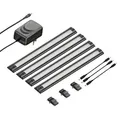 ledscom.de LED Unterbau-Leuchte SIRIS schwarz matt, flach, 30cm, je 370lm, weiß, 4er Set