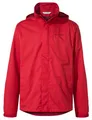 VAUDE Escape Light Regenjacke Herren wasserdicht – Leichte 2-Lagen Jacke mit verstaubarer Kapuze, winddicht und atmungsaktiv, red uni,L