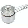 KitchenCraft - Induktionskochfeld / Bain Marie Doppelkasserolle im Geschenkkarton de, Edelstahl, 16 cm - Silber