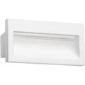 ledscom.de LED Wandeinbauleuchte NOLA, Downlight für außen, IP54 matt, 140 x 70mm, warmweiß