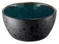 Bitz Schale Bowl matt black / shiny green 12 cm, Steinzeug, (Schüsseln & Schalen), Schale 12 cm Steinzeug Schwarz/Grün