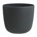 ENGELLAND Blumentopf mit Drainagesystem Pflanzkübel Übertopf Ø 21 cm Anthrazit
