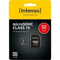 Intenso 32 GB microSDHC Karte Class 10 inkl. SD-Adapter