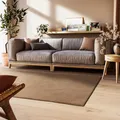 Steffensmeier Gabbeh Teppich Nomade | Wolle (Schurwolle), Sand, Größe: 200x200 cm Kurzflor für Wohnzimmer, Flur, Ethno Look