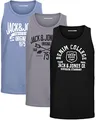 JACK & JONES Herren Tank-Tops Vielfältige Prints | Schmale Passform und atmungsaktive Baumwolle (3er Opt - 4 (3er Havka TT, L))