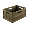 keeeper benno Stabile Profi-Klappbox mit Softgriffen, 45 l, Bis 50 kg Tragkraft, Lebensmittelecht, 54 x 37 x 27,5 cm, 45 l, Olive
