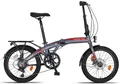Licorne Bike Phoenix 2D, 20 Zoll Aluminium-Faltrad-Klapprad, Scheibenbremse, Discbremse, V-Bremse Faltfahrrad-Herren-Damen, 7 Gang Kettenschaltung - Folding City Bike, Alu-Rahmen, StVZO, Vorderlampe, Hinterlampe