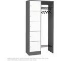 Offene Garderobe für 5 Personen Garderobenschrank Wertfachschrank 195x96x48 cm