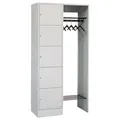 Offene Garderobe für 5 Personen Garderobenschrank Wertfachschrank 195x96x48 cm