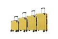 YONSLY Kofferset 4er Set, Reisekoffer Trolley mit 360° Rollen ABS-Hartschalen, 4 Rollen, (4 tlg., Sicherheitsschloss Weichem Gummigriff Handgepäck S/M/L/XL), Leichtes Gepäckset Trolley 4er Koffer Set, Reisekoffer