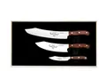 Giesser Messer PremiumCut 3er Set BBQ Messer 25cm 20cm 10cm Thujaholz Tree of