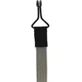 Flaches elastisches Band mit 2 extra starken Doppelhaken 100 cm Grau