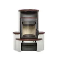 Hark Dauerbrandofen Kamin Avenso GT ECOplus Ofenkacheln jola braun/stone 8 kW