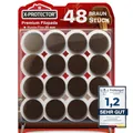 X-Protector Filzgleiter 48 Stück 25 mm - Prämie Möbelgleiter Braun - Dicker Filz Selbstklebend - Bodenschoner für Stühle - Große Menge an Filzgleiter Selbstklebend - Schützen Sie Ihre Holzfußböden!