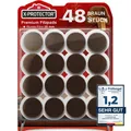 Filzgleiter 48 Stück 25 mm  Prämie Möbelgleiter Braun  Dicker Filz Selbstkleb...