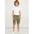 Name It Cargobermudas NKMRYAN REG TWI L SHORTS 6776-BA NOOS Baumwollmischung, Stretch, Cargotaschen grün 110