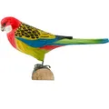 WILDLIFEGARDEN WG4807 DecoBird Rosella - Handgeschnitzter Dekorative Vogel aus Holz - Australische Vögel