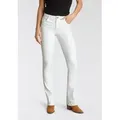 Arizona Bootcut-Jeans Ultra-Stretch normale Passform, Baby-Bootcut, Used-Look-Waschung weiß 38