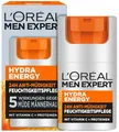 L'Oréal Men Expert Gesichtspflege gegen müde Haut für Männer, Belebende Feuchtigkeitscreme 24H Anti-Müdigkeit, Gesichtscreme für Herren mit Vitamin C und Proteinen, Hydra Energy, 1 x 50 ml