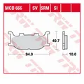 TRW MCB666SRM Bremsbelagsatz Scheibenbremse Vorne für
