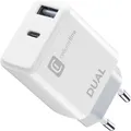 Cellularline 60015 - USB Ladegerät - Dual Port Travel Charger - 20 Watt - weiß