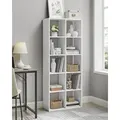 VASAGLE Bücherregal, mit 10 Fächern, Standregal, Aufbewahrungsregal, Regal - Weiß