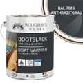 Bootslack Parkettlack Schiffslack Holzlack Seidenglänzend für Holz Boot Schiff W400 Anthrazitgrau - 5L