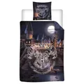 Bettwäsche Harry Potter Hogwarts, Poly-Baumwolle, wendbar, 140 x 200 cm + Kissenbezug 65 x 65 cm