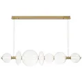 Elstead Lighting Led-Hängeleuchte Eurofase, Gold, Metall, Glas, 70 cm, höhenverstellbar, Lampen & Leuchten, Innenbeleuchtung, Leuchten nach Räumen, Esstischlampen