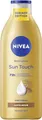 NIVEA Body Lotion Sun Touch, Pflegelotion mit sanftem Bräunungseffekt ohne Streifen, feuchtigkeitsspendende Körpercreme mit Ginkgo-Extrakt und Traubenkernöl (400 ml)