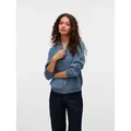 Vero Moda Bomberjacke VMCOCO L/S BOMBER NOOS in modisch kurzer Form, mit Stretch blau M (38)