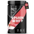 Neosupps Vision Whey Strawberry 750g, Eiweiss Protein Pulver mit geprüfter Qualität für Muskelaufbau, Eiweißpulver mit Milch anrührbar, Whey Protein aus hochwertigem Molkenprotein, Made in Germany