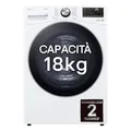 LG RH18U8AVCW Smart Wäschetrockner, 18 kg, Klasse , Wärmepumpe Dual Inverter, Motor Direct Drive, künstliche Intelligenz AI Dry, selbstreinigender Kondensator, WLAN, Serie U8, Weiß