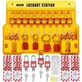 VEVOR Lockout Tagout Kit 58 Stk. Trennschalterschloss, Hasps Tags und Sicherheits Aufbewahrungstasche für Vorhängeschlösser für Lock and Tag Produ